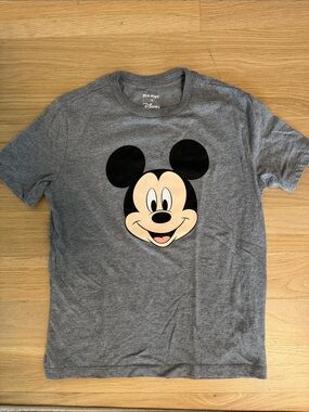Old Navy Gray Mickey Mouse Face Tee